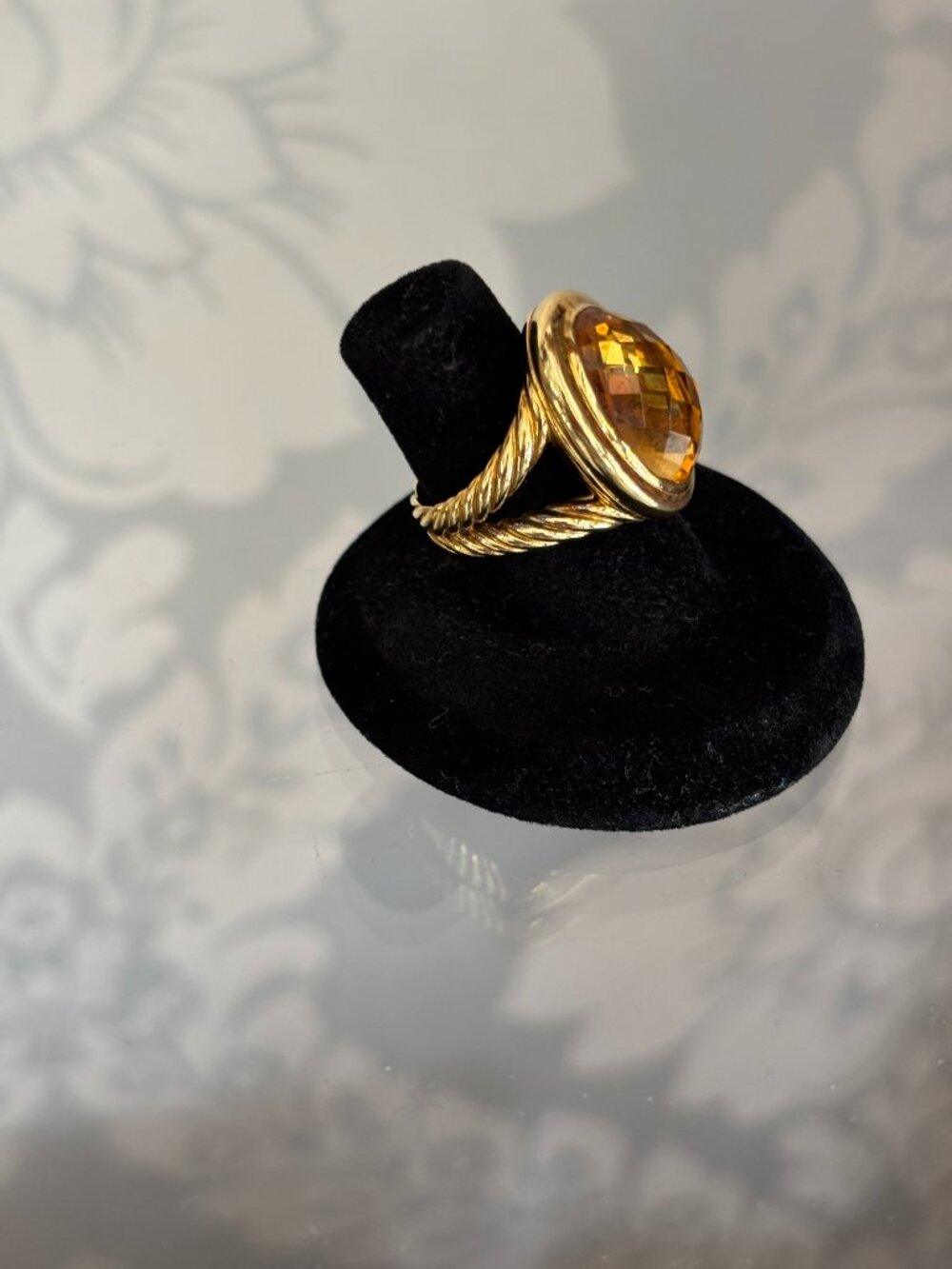 David Yurman Citrine Yellow Gold Ring
